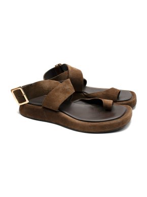 Gia/ RHW Khaki Suede Sandals 1