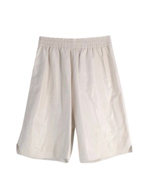 Bottega Veneta Off White Leather Shorts