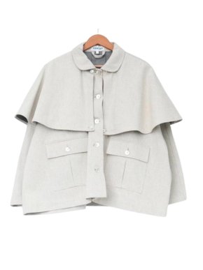 Ecru Japanese Denim Short Mac/Jacket 1