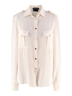 Tom Ford Cream Silk Crepe Shirt