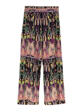 Etro Wide Leg Paisley Print Trousers