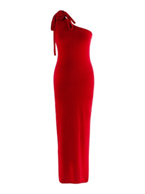 Reformation Ilaria Cashmere Dress in Crimson 1