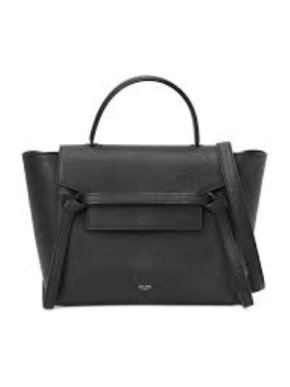 Celine Large Black Mini Leather Belt Bag 1