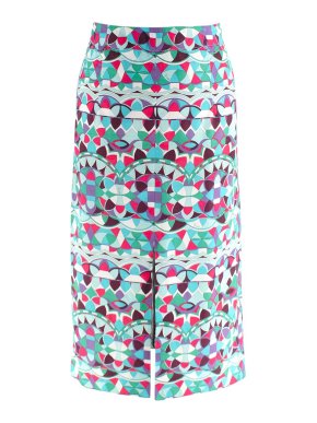 Emilio Pucci Multicolour Geometric Print Pencil Skirt 1