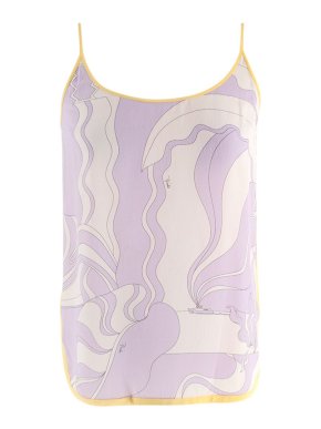 Emilio Pucci Lavender Print Silk Cami