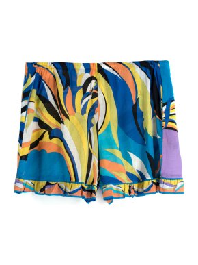 Emilio Pucci Printed Cotton Drawstring Waist Shorts