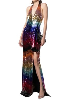 Zuhair Murad Gradient-Sequin Halterneck Gown 1