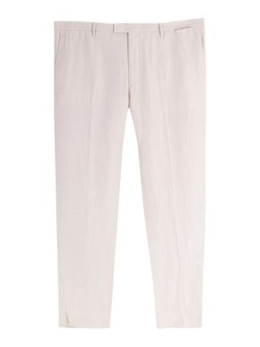 Boglioli Linen Trousers in Stone 1
