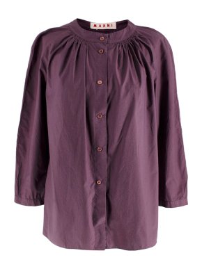 Marni Plum Cotton Blouse 1