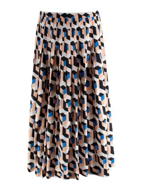 Dries Van Noted Geometric Printed Midi Skirt 1