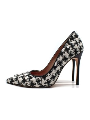 Carolina Herrera Houndstooth Heels in Black & White 1