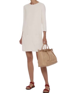The Row Cream Marina Mini Dress 1