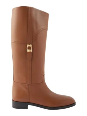 Gucci Tan Brown Leather Knee High Boots 1