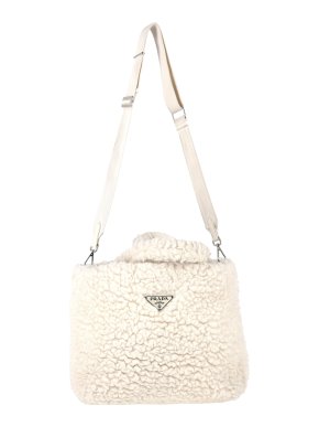 Prada White Cashmere Shear Crossbody Bag 1