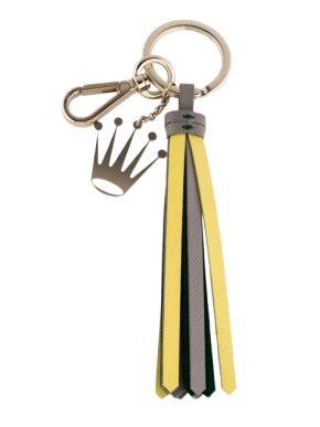 Rolex Yellow Leather Crown Tassel Keychain 1