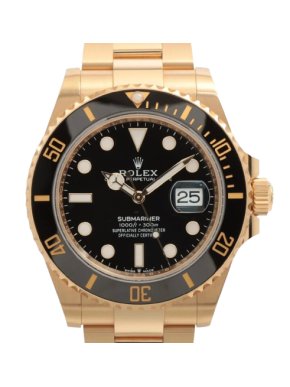 Rolex Black Dial Submariner Date 18kt Yellow Gold 1