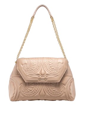 Okhtein Beige Lotus Shoulder Bag 1