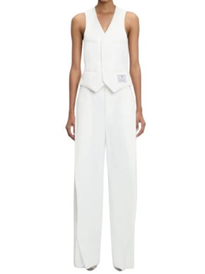 Victoria Beckham White Two Piece Trouser Suit 1