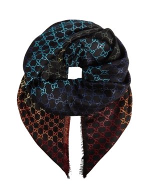 Gucci Metallic Rainbow Jacquard Scarf 1