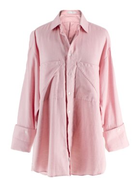 Palmer Harding Blush Pink Oversized Linen Shirt