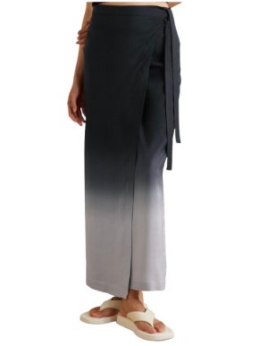 The Row Kawa Ombré Silk Maxi Wrap Skirt 1