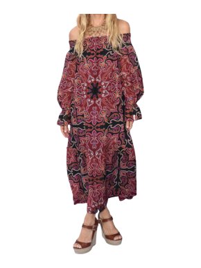 Rachel Zoe 'Ariana' Off The Shoulder Silk Paisley Dress 1