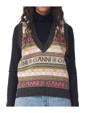 Ganni Kalamata Wool Vest 1