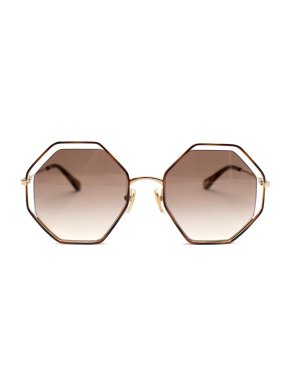 Chloé  Poppy Hexagonal Metal Sunglasses 1
