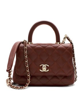 Chanel Sold Out Nut Brown Mini Coco Top Handle Bag 1