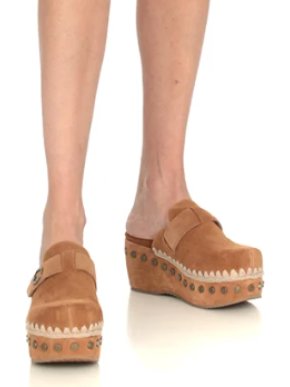 Mou Cognac Suede Summer Clog 1