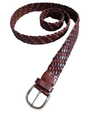 Brunello Cucinelli Plaited  Brown Leather Belt 1