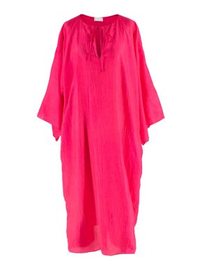 The Rose Ibiza Silk Fuchsia Dress 1