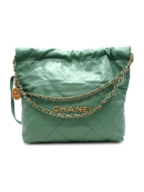 Chanel Small Green 22 Handbag 1