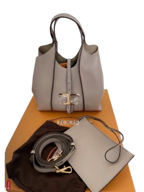 Tod's Grey Mini T Timeless Shopping Bag 1