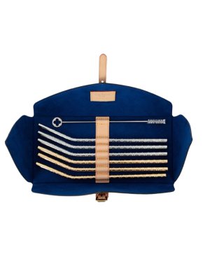Louis Vuitton Limited Edition Gold And Silver Metal Straw Set 1