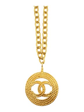 Chanel Coco Gold Metal CC Necklace 1