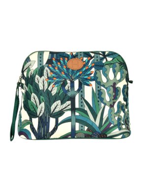 Hermès Bolide Jardin D’Osier Collection Print Silk Pouch 1