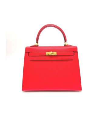 Hermès Red Kelly 25cms With Gold Hardware 1