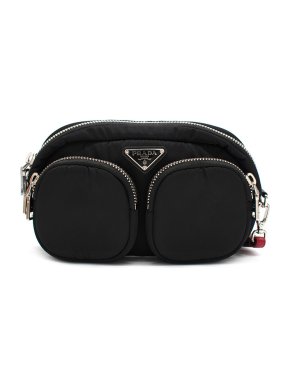 Prada Black Nylon Wristlet Pochette Bag 1