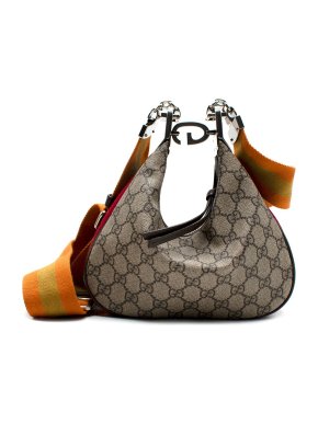 Gucci Small Monogram Attache Shoulder Bag with Detachable Strap 1