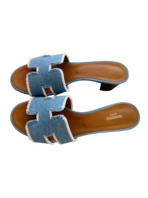 Hermes Denim Oasis Sandals 1