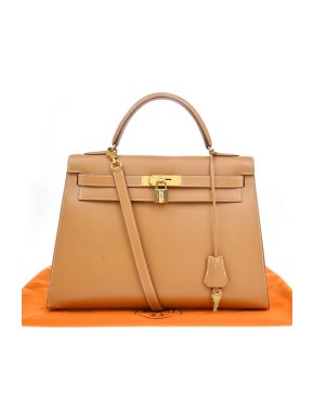 Hermes Tan With White Stitching Kelly 32cms 1