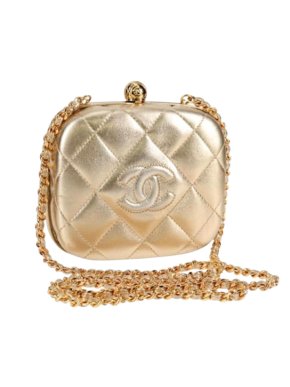 Chanel Logo CC Gold Bag 1