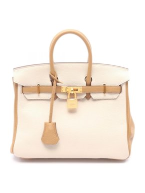 Hermès Togo Birkin 25 in Caramel Brown and Cream with Gold Hardware 1
