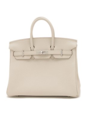 Hermès Cream Birkin 25 in Taurillon Clemence 1