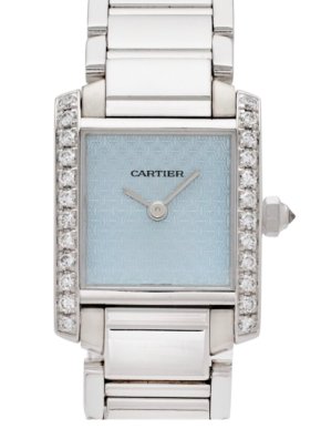 Cartier Tank Française Cadran C Motif White Gold Watch 1