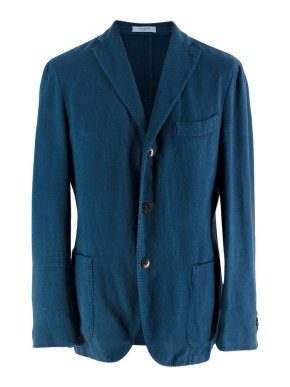Boglioli Blue Textured Jacket / Blazer