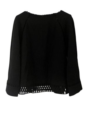 Chloe Navy 3/4 Sleeve Wool Top 1