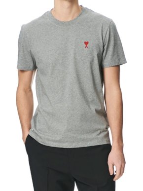 AMI Heather Grey Heart T-shirt 1