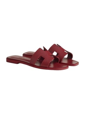 Hermes Rouge Oran Sandals 1